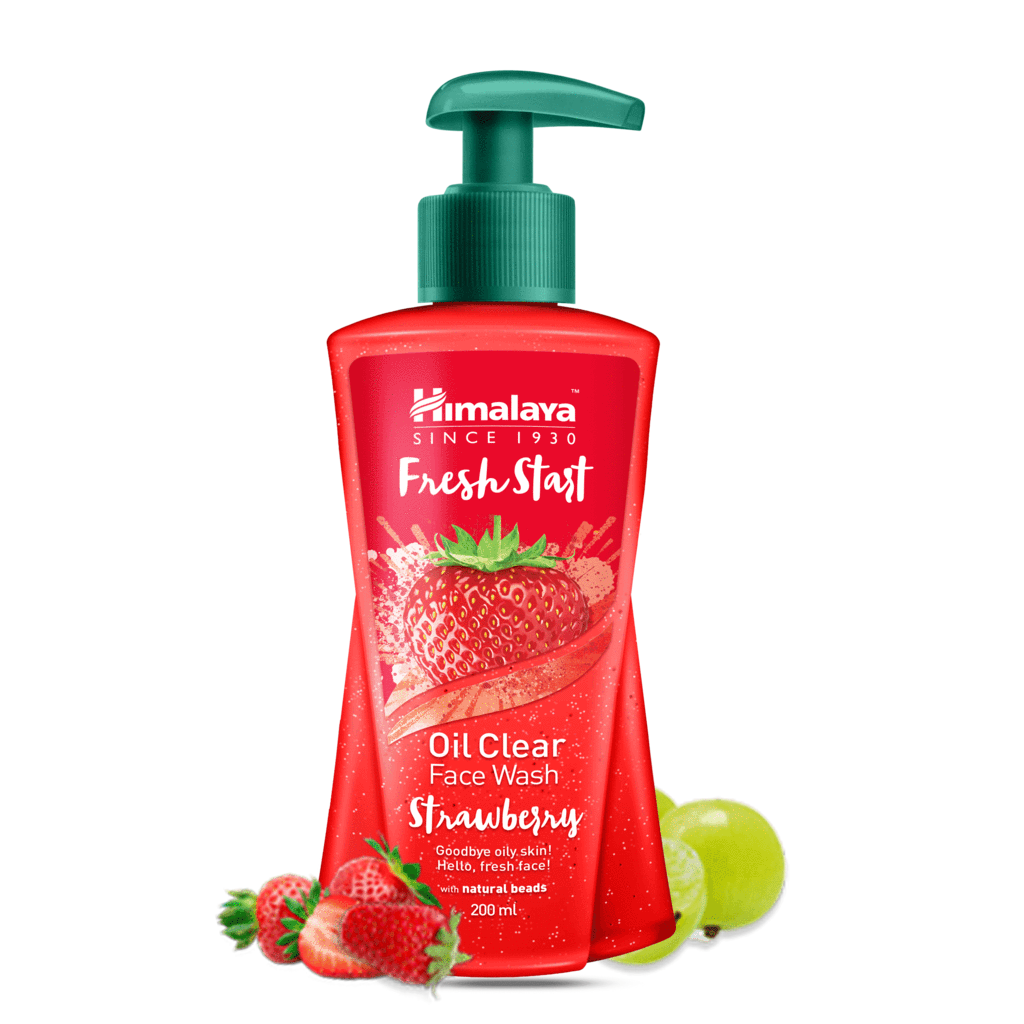 Очищающее средство для лица с клубникой Хималая, 200мл, Fresh Start Oil Clear Strawberry  Face Wash Himalaya, 200ml — купить в интернет-магазине