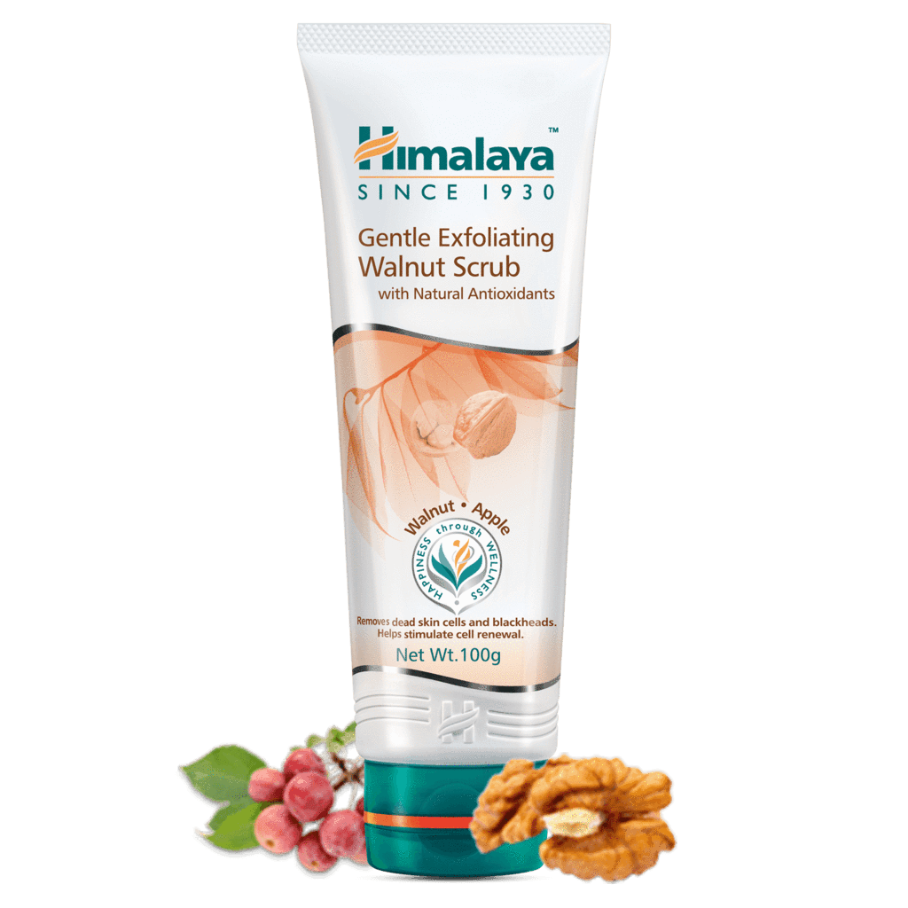 Нежный отшелушивающий скраб с грецким орехом Хималая, 100мл, Gentle Exfoliating Walnut Scrub Himalaya 100ml — купить в интернет-магазине