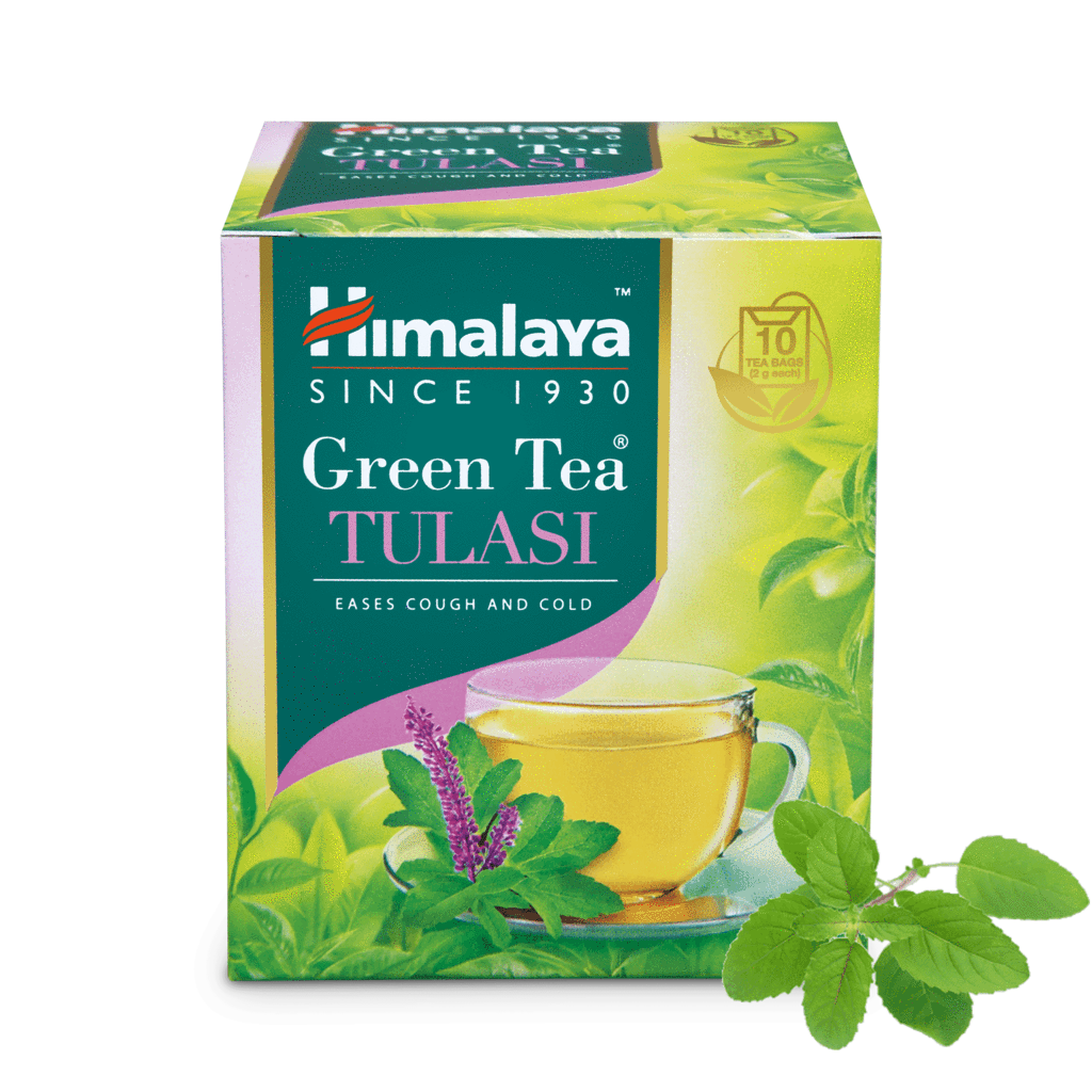 Зеленый чай Хималая с туласи, 10 пак., Green Tea Tulasi Himalaya 10bags — купить в интернет-магазине