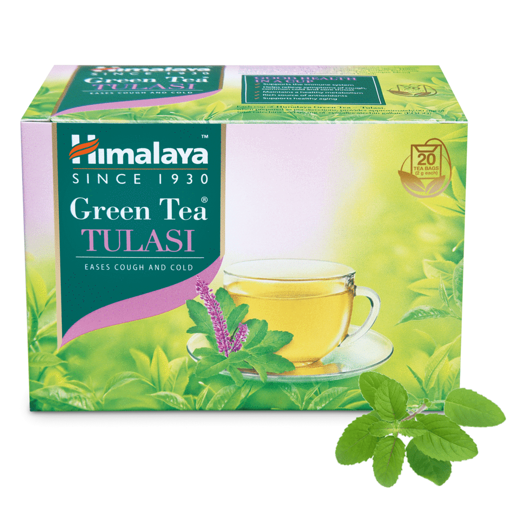 Зеленый чай Хималая с туласи, 20 пак., Green Tea Tulasi Himalaya 20bags — купить в интернет-магазине