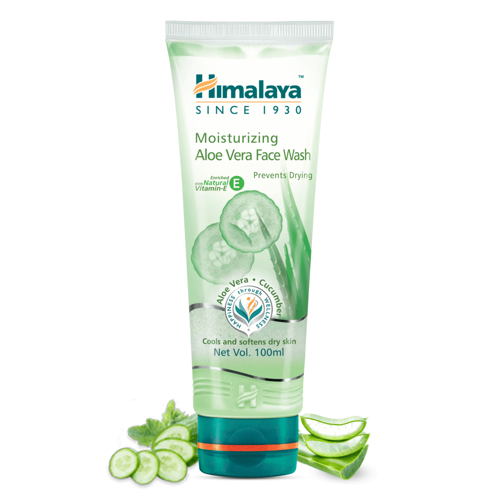 Увлажняющее средство для умывания с Алоэ Вера, Хималая, 100мл, Moisturizing Aloe Vera Face Wash, Himalaya, 100ml — купить в интернет-магазине