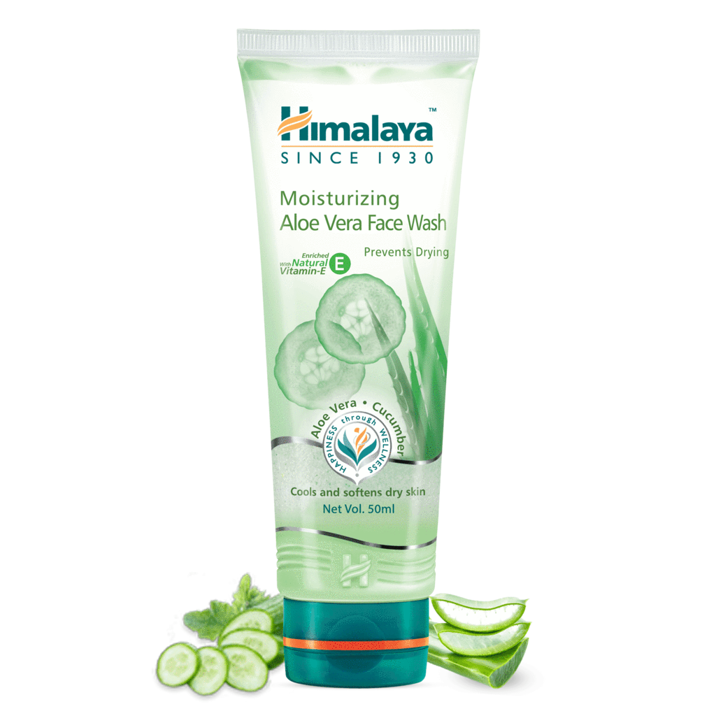 Увлажняющее средство для умывания с Алоэ Вера, Хималая, 50мл, Moisturizing Aloe Vera Face Wash, Himalaya, 50ml — купить в интернет-магазине