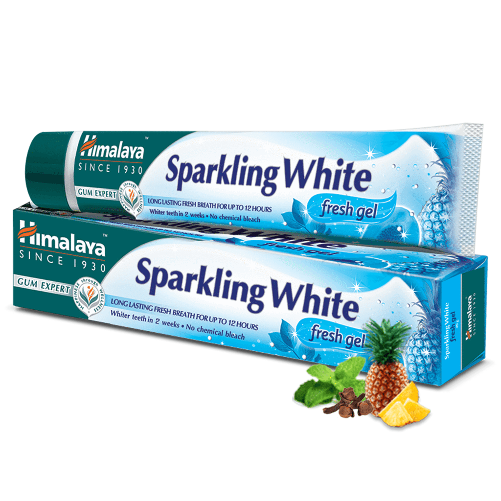 Освежающий гель "Спарклинг Вайт", 80 г, производитель "Хималая", Sparkling White Fresh Gel, 80g, Himalaya — купить в интернет-магазине