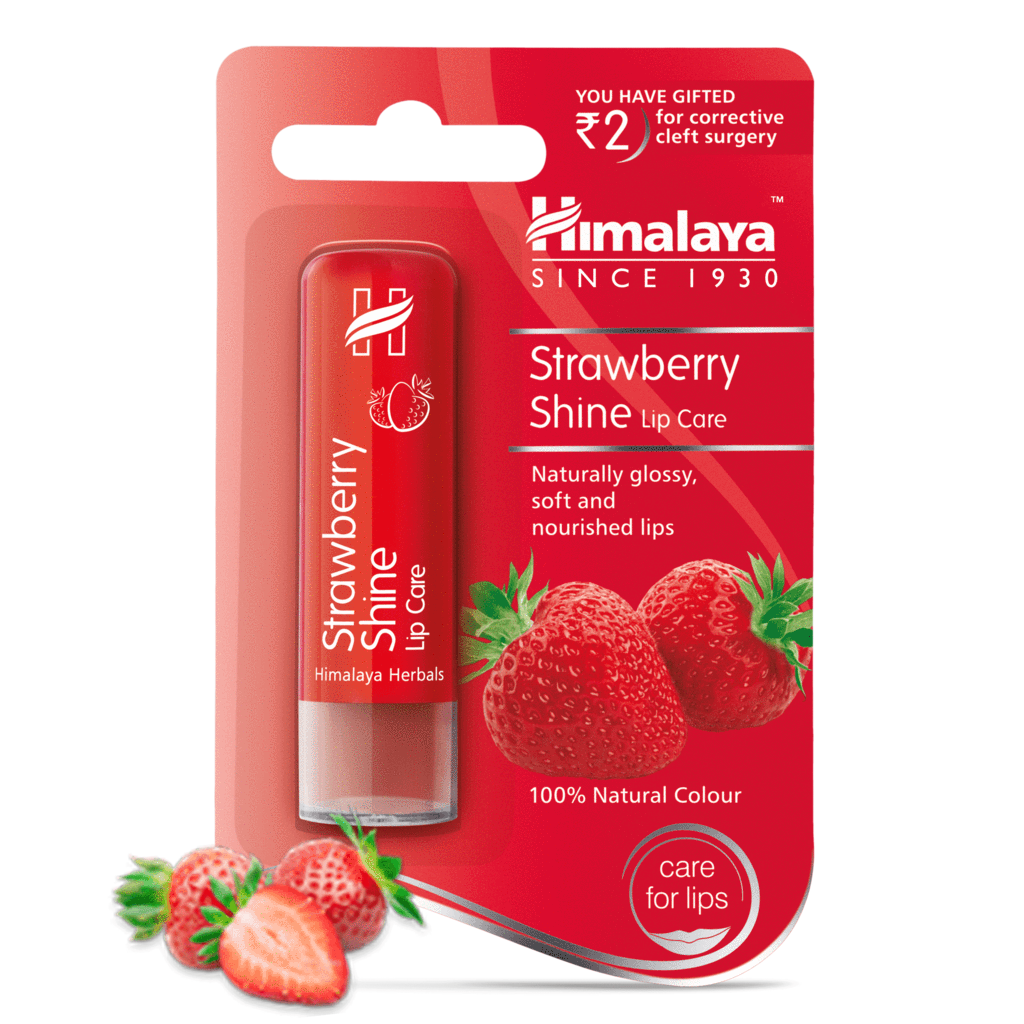 Бальзам для губ с клубникой  Хималая, 4.5г, Strawberry Shine Lip Care Himalaya, 4.5g — купить в интернет-магазине