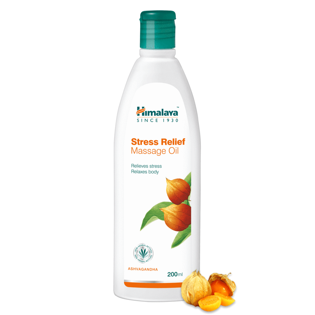 Массажное масло для снятия стресса Хималая, 200мл, Stress Relief Massage Oil, Himalaya, 200ml — купить в интернет-магазине