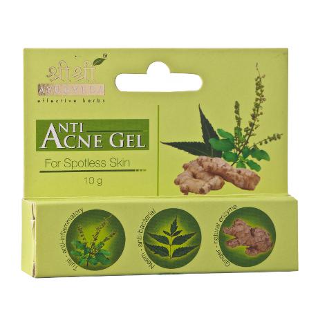 Гель Анти Акне, 10 г, производитель "Шри Шри Аюрведа", Anti Acne Gel, 10 g, Sri Sri Ayurveda — купить в интернет-магазине