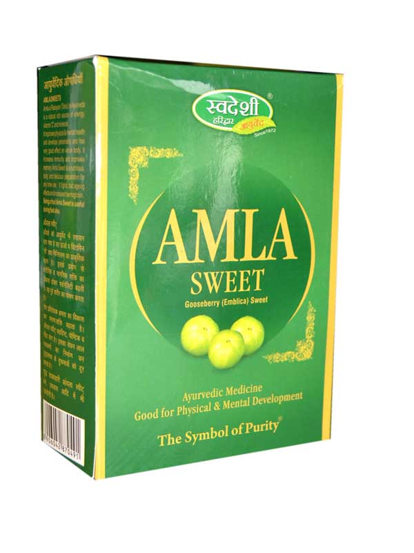 Лечебный индийский крыжовник "Амла сладкая", 500 г, производитель "Свадеши Аюрведа", Amla sweet, 500 g, Swadeshi Ayurved — купить в интернет-магазине