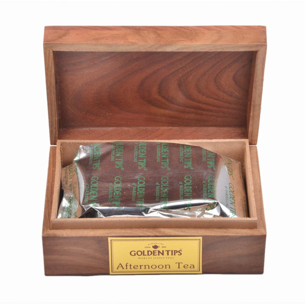 Листовой чай "Дарджилинг" в деревянной коробочке, 50 г, Darjeeling black leaf Tea wooden box, 50 g — купить в интернет-магазине