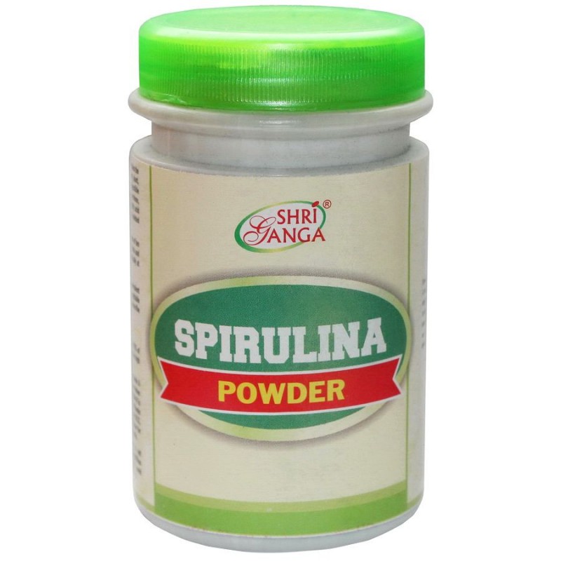 Спирулина: источник витаминов и белка, 100 г, производитель "Шри Ганга", Spirulina Powder, 100 g, Sri Ganga Pharmacy — купить в интернет-магазине