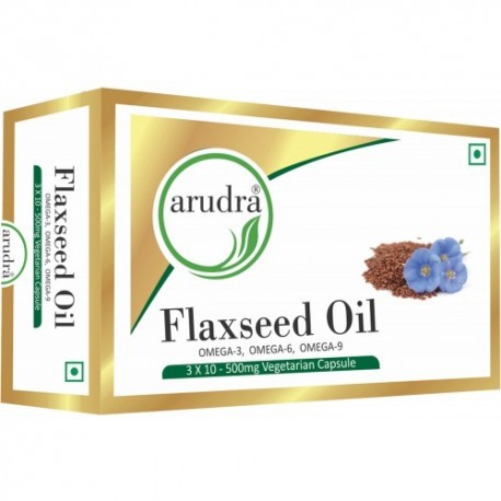 Льняное масло, 500 мг, 60 кап, производитель "Шри Шри Аюрведа", Flaxseed Oil, 500mg, 60 caps, Sri Sri Ayurveda — купить в интернет-магазине