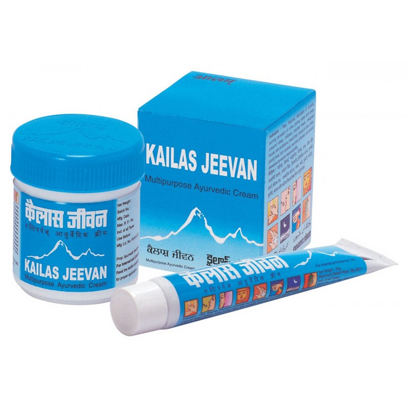 Крем "Кайлаш Дживан", 20 г, производитель "Аюрведа Самшодханалая", Kailas Jeevan, 20 g, Ayurved Sumshodhanalaya — купить в интернет-магазине
