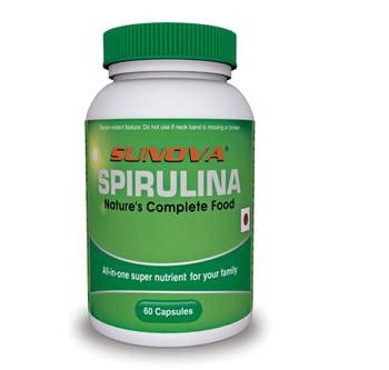 Спирулина: источник витаминов и белка, 60 кап., производитель "Сунова", Spirulina, 60 caps., Sunova — купить в интернет-магазине