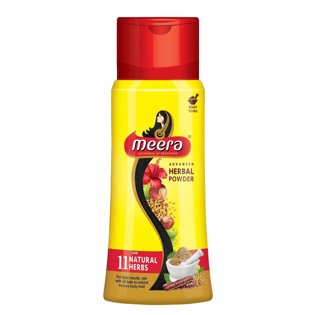 Аюрведический травяной порошок Meera, "Мира", производитель "Кевин Кейр", Meera hairwash herbal powder, 150 g, CavinKare — купить в интернет-магазине