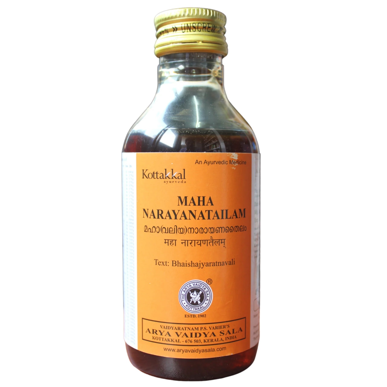 Маханараяна Тайлам, производитель Коттакал Аюрведа, 200 мл; Mahanarayana Tailam, Kottakal Ayurveda, 200 ml — купить в интернет-магазине