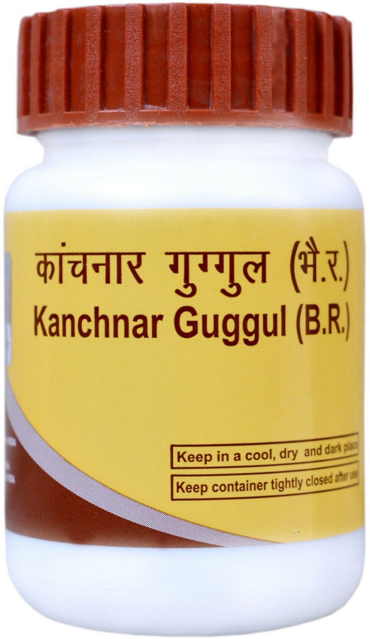 Канчнар Гуггул, очищение организма, 40 таб, Патанджали; Kanchnar Guggul, 40 tabs, Patanjali — купить в интернет-магазине