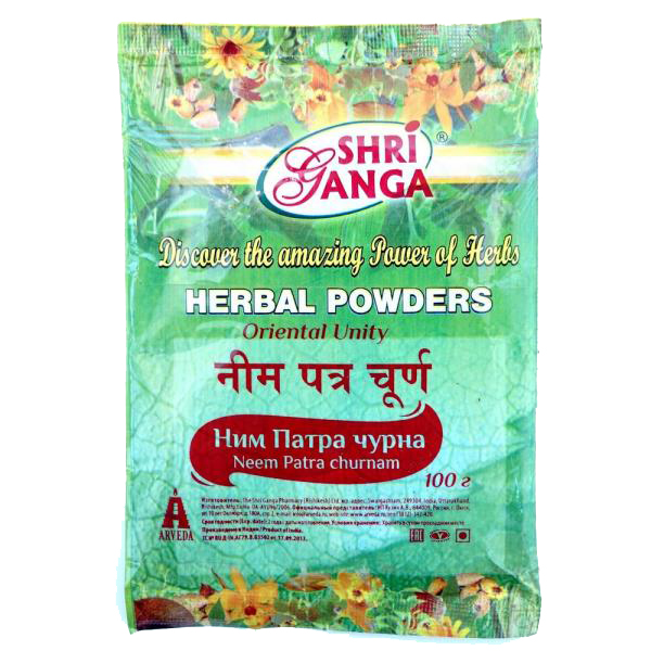 Ним Патра Чурна, 100 г, производитель Шри Ганга; Neem Patra Churna, 100 g, Shri Ganga — купить в интернет-магазине