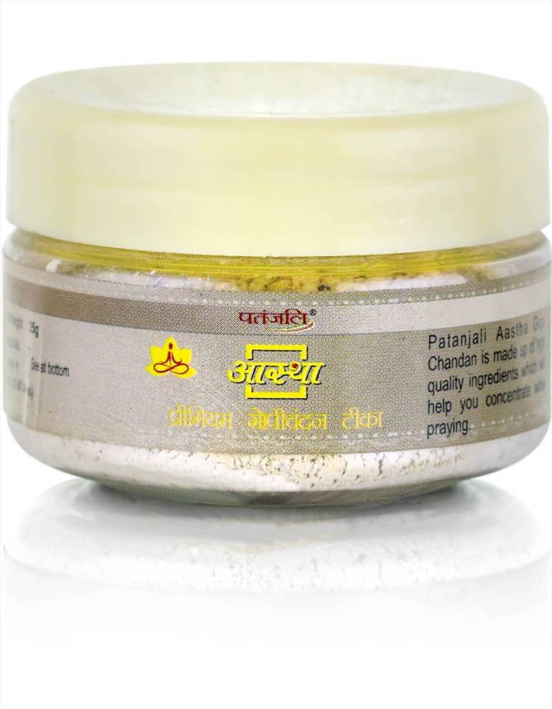 Гопичандан для тилака Аастха Премиум, 25 г, Патанджали; Aastha Premium Gopichandan Teeka, 25 g, Patanjali — купить в интернет-магазине