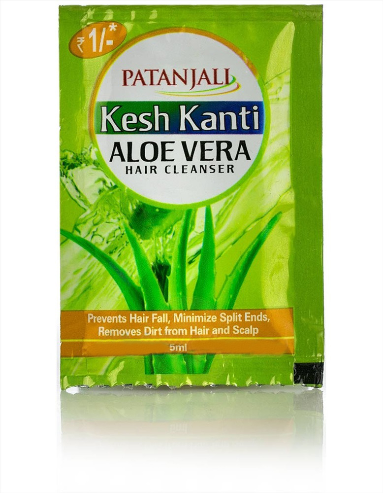 Шампунь Кеш Канти Алоэ Вера, 5 мл, Патанджали; Kesh Kanti Aloe Vera Hair Cleanser Shampoo, 5 ml, Patanjali — купить в интернет-магазине