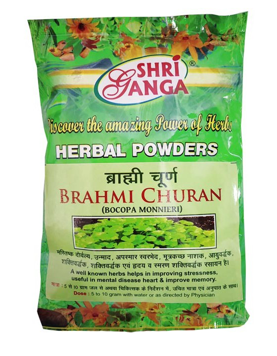 Брахми Чурна, 100 г, производитель Шри Ганга; Brahmi Churna, 100 g, Shri Ganga — купить в интернет-магазине