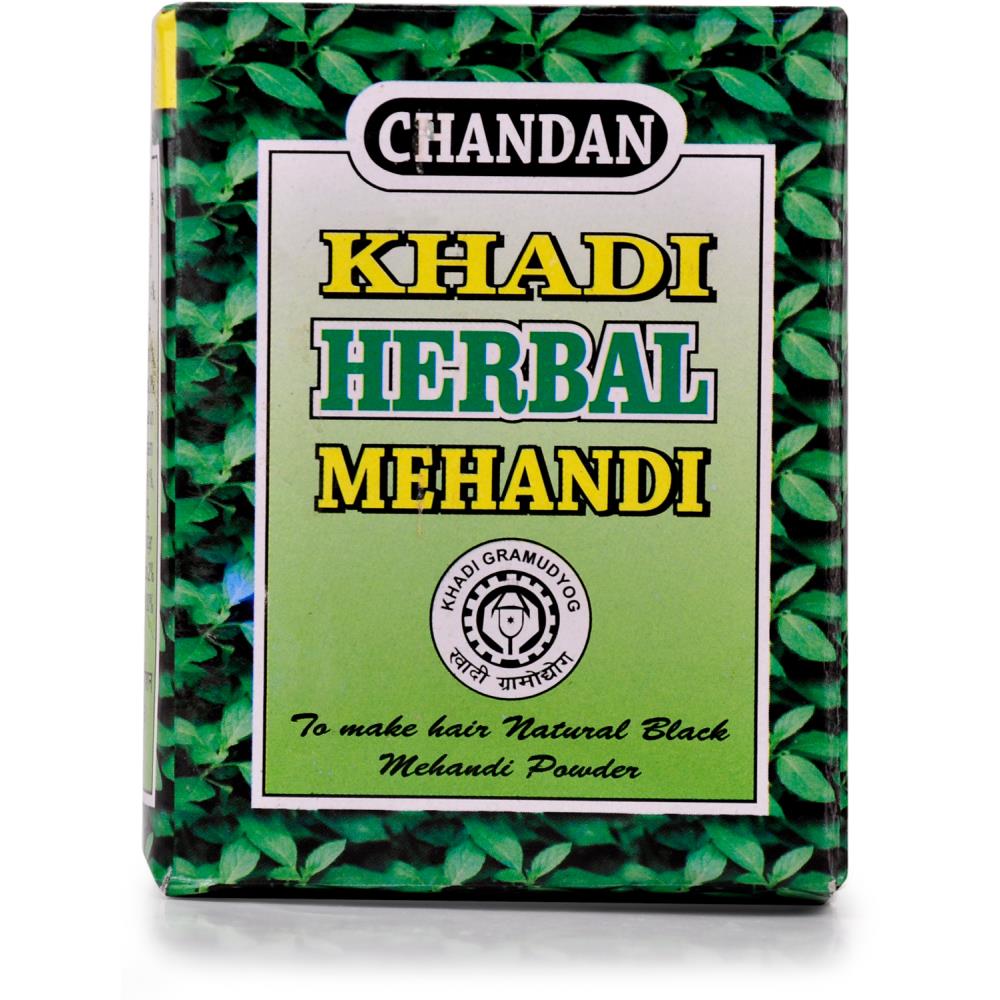 Краска для волос, цвет черный, 100 г, Кхади; Khadi Herbal Mehendi Natural Black, 100 g, Khadi — купить в интернет-магазине