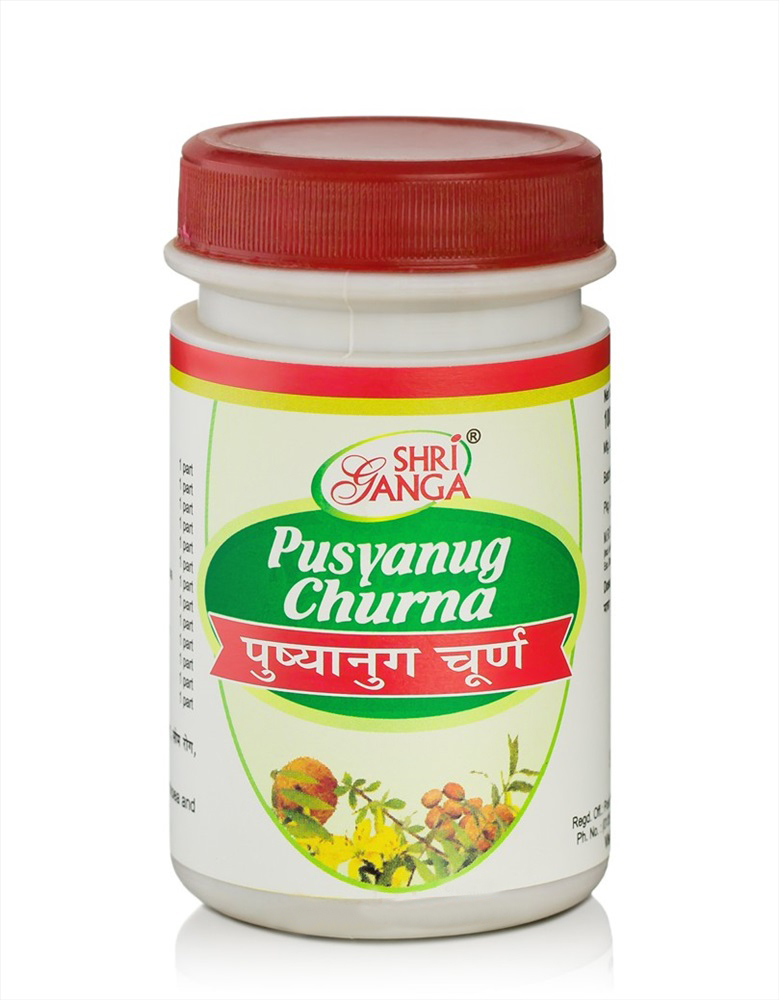 Пушьянуг Чурна, 100 г, производитель Шри Ганга; Pusyanug Churna, 100 g, Shri Ganga — купить в интернет-магазине