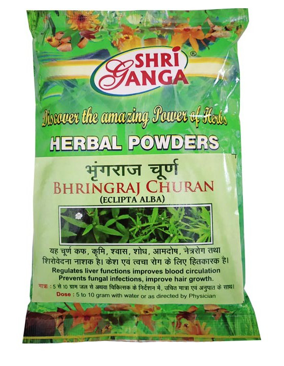 Брингарадж Чурна, 100 г, производитель Шри Ганга; Bhringraj Churna, 100 g, Shri Ganga — купить в интернет-магазине