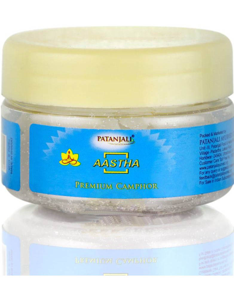 Порошок камфоры Аастха Премиум, 25 г, Патанджали; Aastha Premium Camphor, 25 g, Patanjali — купить в интернет-магазине