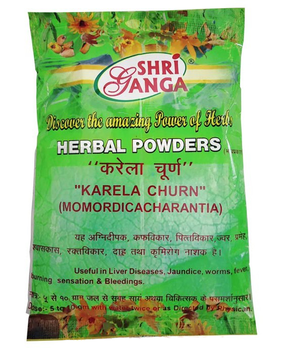 Карела Чурна, лечение диабета, 100 г, производитель Шри Ганга; Karela Churna, 100 g, Shri Ganga — купить в интернет-магазине
