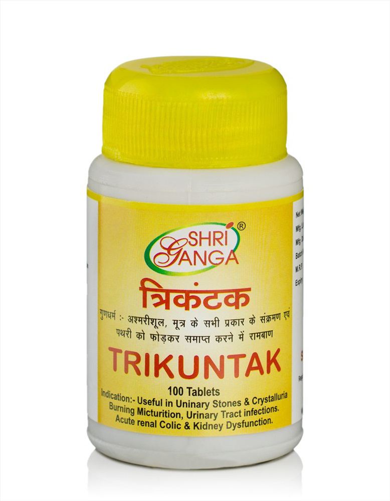 Трикунтак, здоровье почек, 100 таб, производитель Шри Ганга; Trikuntak, 100 tabs, Shri Ganga — купить в интернет-магазине