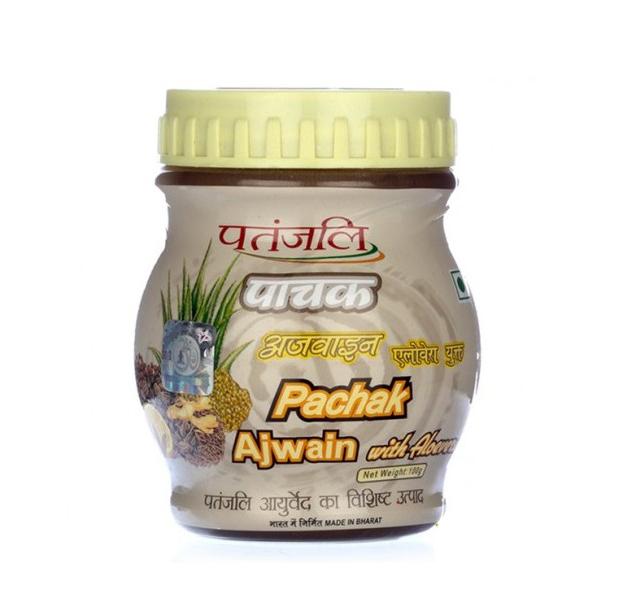 Пачак Аджвайн c Алоэ Вера для пищеварения, 100 г, Патанджали; Pachak Ajwain with Aloe Vera, 100 g, Patanjali — купить в интернет-магазине
