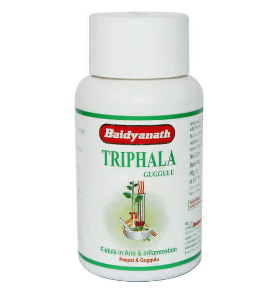 Трифала Гуггул, 80 таб, производитель Байдьянатх; Triphala Guggulu, 80 tabs, Baidyanath — купить в интернет-магазине